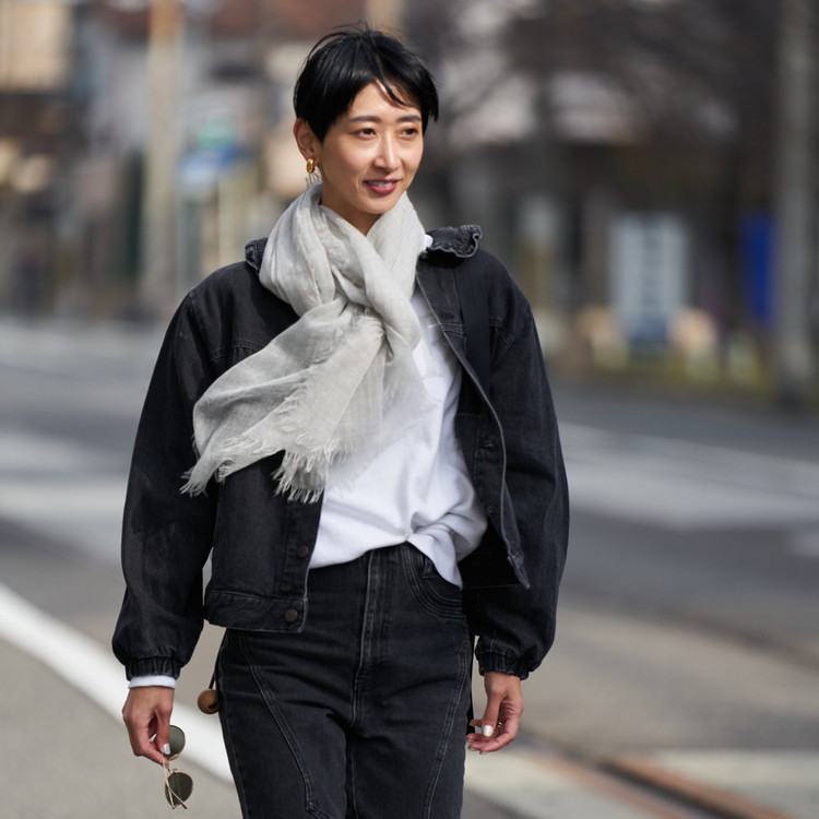 カシミヤストール(公式WEBショップ・ふるさと納税限定商品) 定番サイズ ライトグレー [4011]