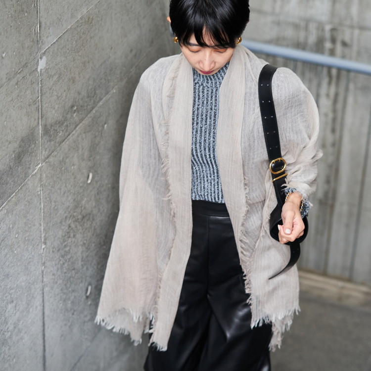 カシミヤストール(公式WEBショップ・ふるさと納税限定商品) 定番サイズ ベージュ [4012]