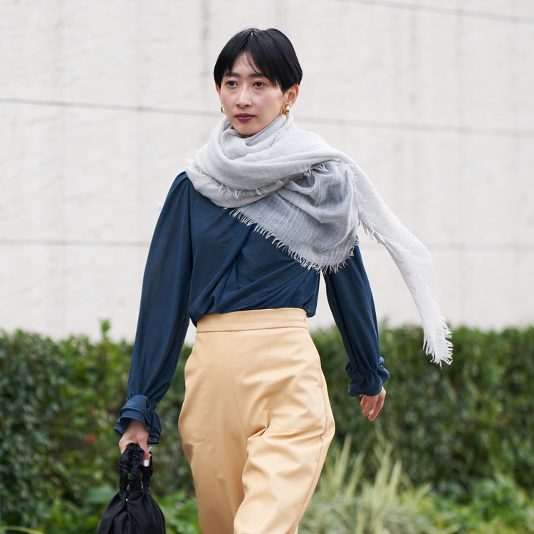 カシミヤストール(公式WEBショップ・ふるさと納税限定商品) 超大判サイズ ライトグレー [4015]