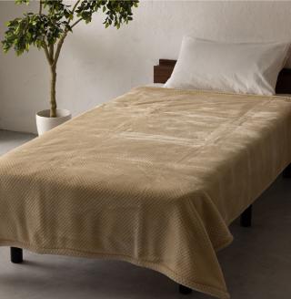 アクリル毛布Sサイズ ワッフル グレー｜アクリル毛布 シングル ワッフル 泉大津市 ふるさと納税 [3930]