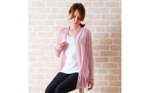 【限定100着】レディース コットン100% シフォン ロングカーディガン(Lサイズ) [0310]
