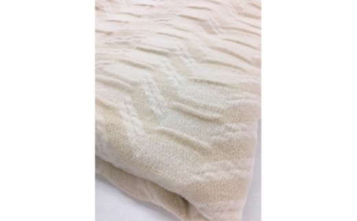 吸湿発熱 くしゅくしゅ 綿毛布 ダブルサイズ 180×200cm ベージュ [0687]