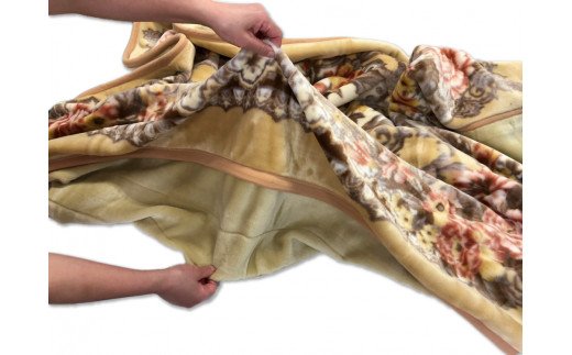 洗える マイヤー衿付合わせ毛布 シングルサイズ(約140×200cm) BSM-15 [1166]