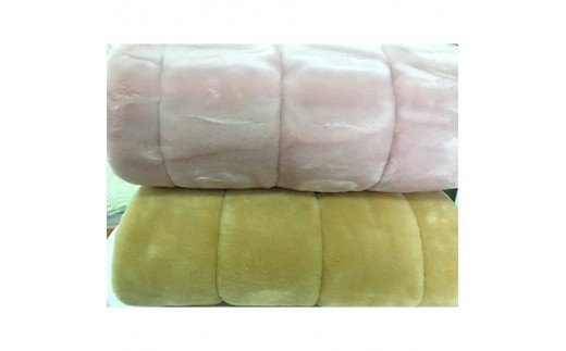 ムートン調アクリルマイヤー敷パッド (ダブル：ベージュ) [2177]