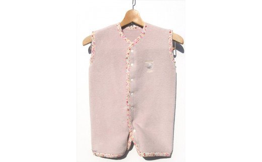 綿毛布スリーパー (Sサイズ) 2way仕様で暖か ベージュピンク×花柄｜ 贈答品 ギフト 誕生日プレゼント 贈り物 クリスマス ベビー キッズ sleeper-s [2434]