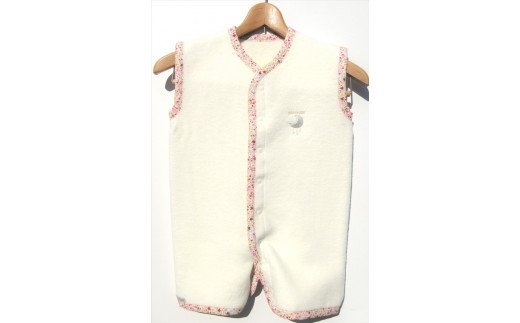 綿毛布スリーパー (Mサイズ) 2way仕様で暖か アイボリー×花柄 毛布の町 (泉大津産)｜ 贈答品 ギフト 誕生日プレゼント 贈り物 クリスマス ベビー キッズ sleeper-s [2441]