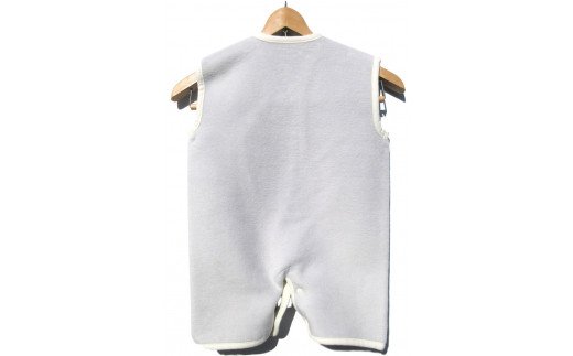 綿毛布スリーパー (Mサイズ) 2way仕様で暖か スカイグレー×ホワイト 毛布の町 (泉大津産)｜ 贈答品 ギフト 誕生日プレゼント 贈り物 クリスマス ベビー キッズ sleeper-s [2442]