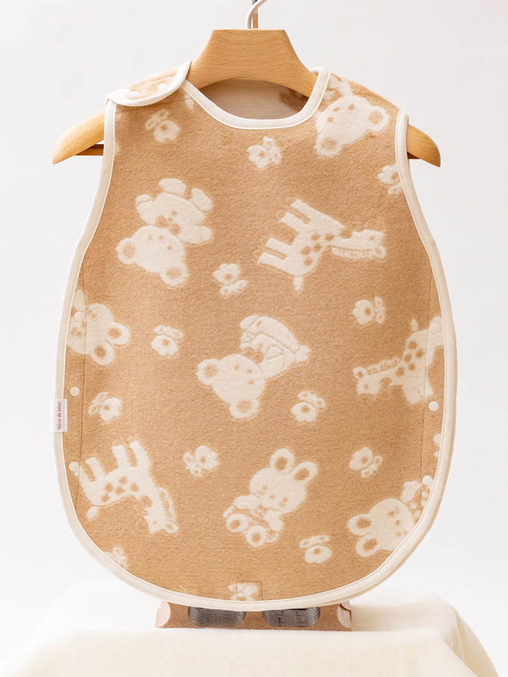 綿毛布スリーパー(丸型) 動物柄・オーガニック綿使用 毛布の町泉大津市産 [3018]