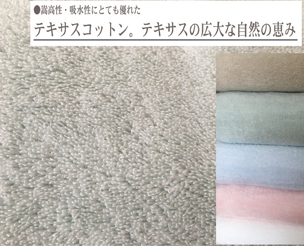TEXSAS COTTON 100% タオルケット シングル グリーン 1枚 SNT-20TXGR [3230]