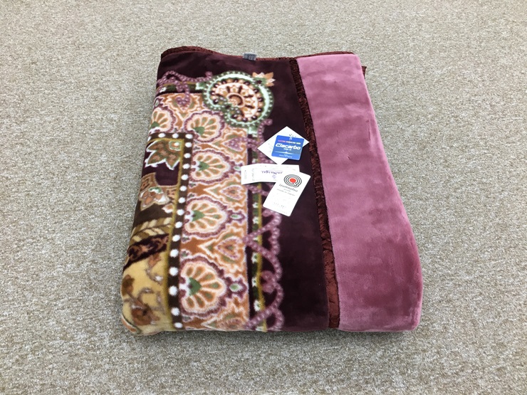 日本製 アクリル マイヤー毛布 ダブル ピンク 1枚 (新合繊2枚合わせ毛布)N-YO-27001PI [3666]