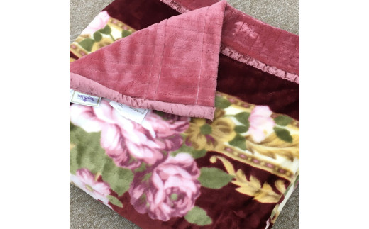 日本製 アクリル マイヤー毛布 ダブル （2枚合わせ毛布） 1枚 ピンク N-M-87622