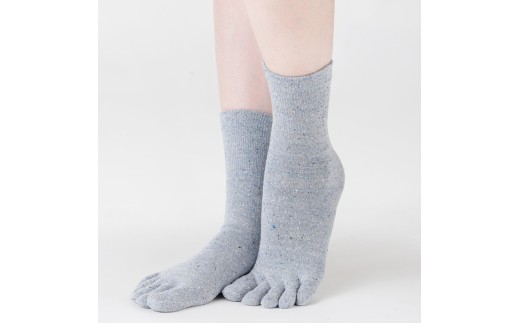 天然の美容繊維 シルク混5本指ソックス 同色2組 フリーサイズ H-SO1200X2