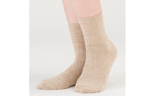 天然の美容繊維 シルク混口ゴムゆったりソックス 同色2組 フリーサイズ H-SO1201X2