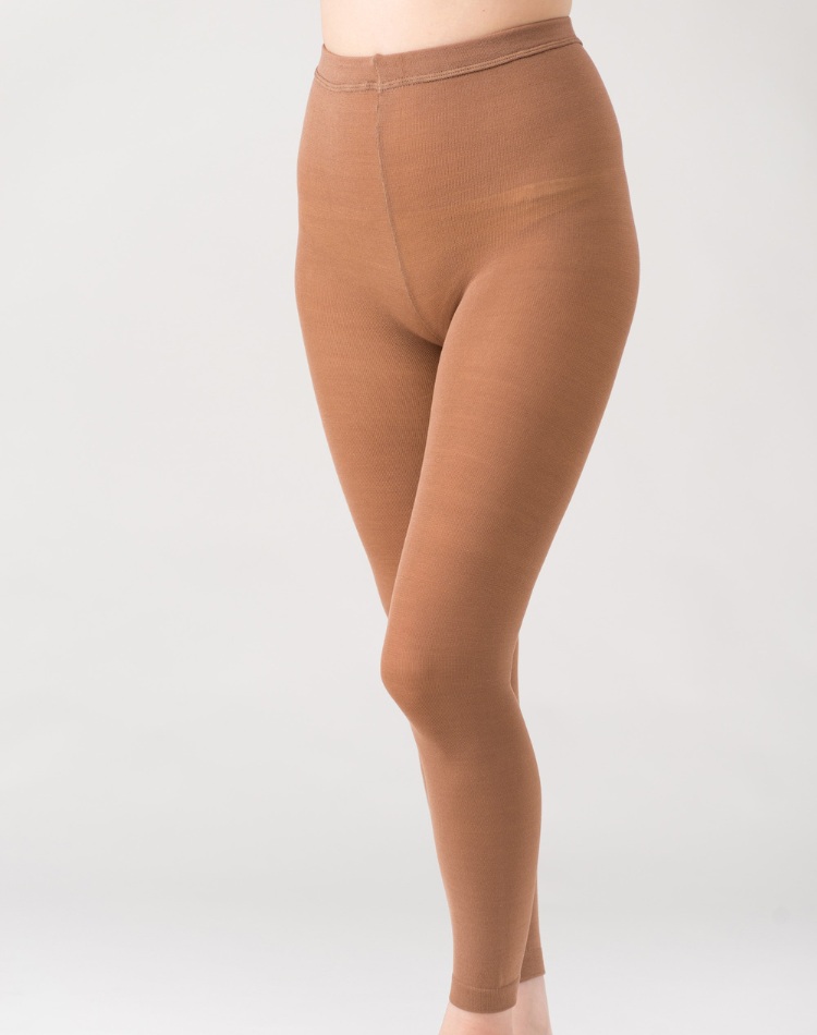 天然の美容繊維 シルク混のびのび10分丈スパッツ フリーサイズ H-S3300