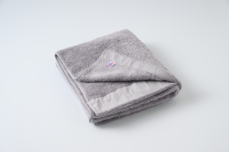 ジャストフィットバスタオル2枚組ブルーグレー