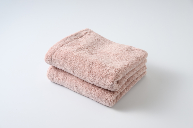 ジャストフィットバスタオル4枚組ブルーグレー2、コーラル2