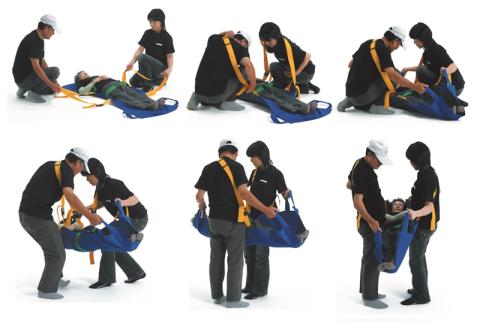 ワンタッチ式ベルト担架 介護担架 KB160 [0005]