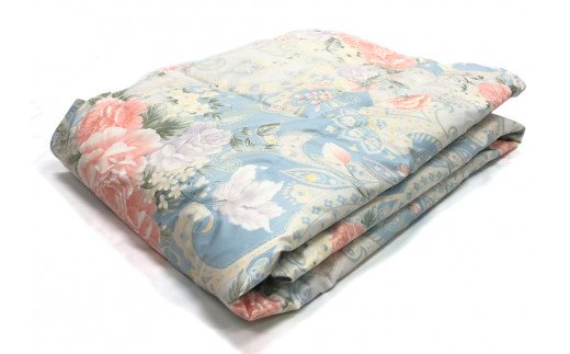 ホワイトダックダウン 50%入り(0.3kg使用) 羽毛肌掛けふとん シングルサイズ ブルー色 UF7150 [4626]