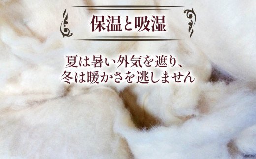 ウール50%入掛ふとん シングルサイズ(約150×210cm) ブルー色 WF-2720 中わた約1.5kg入り [1875]