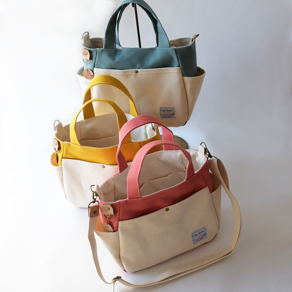 【ころりん工房】ふとっちょころりんミニ／黄色／富士金梅 8号帆布バッグ [3377]