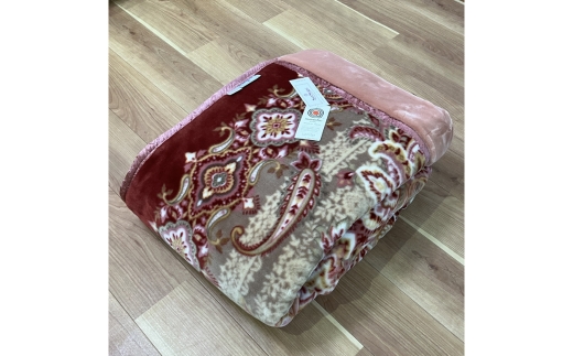 日本製 アクリル マイヤー毛布 ダブル （2枚合わせ毛布） 1枚 ピンク N-M-87611