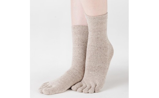 天然の美容繊維 シルク混5本指ソックス 同色2組 フリーサイズ H-SO1200X2