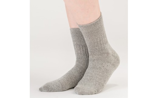 天然の美容繊維 シルク混口ゴムゆったりソックス 同色2組 フリーサイズ H-SO1201X2