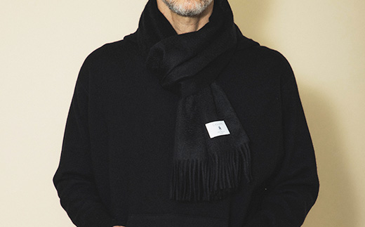 カシミヤ100% ウェーブミニマフラー