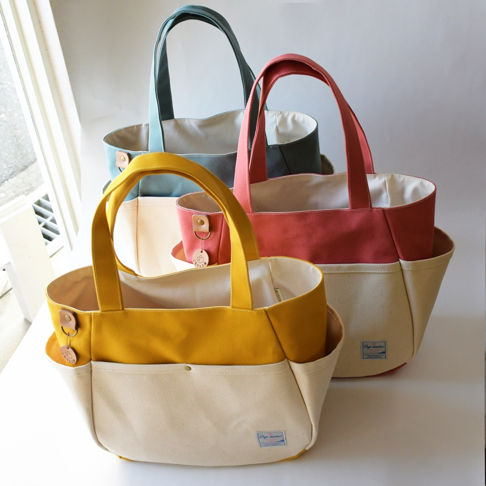 【ころりん工房】ふとっちょころりん／ベージュ／富士金梅 8号帆布バッグ