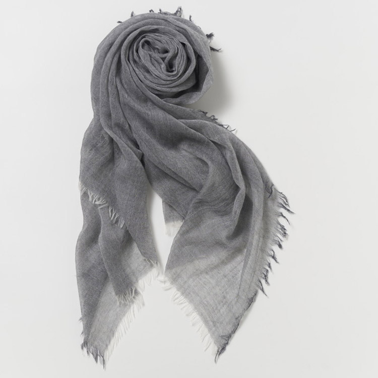 カシミヤストール(公式WEBショップ・ふるさと納税限定商品) 定番サイズ ミディアムグレー [4010]