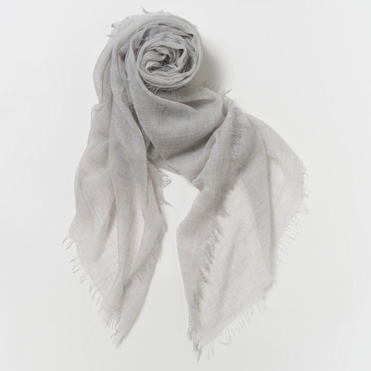 カシミヤストール(公式WEBショップ・ふるさと納税限定商品) 定番サイズ ライトグレー [4011]