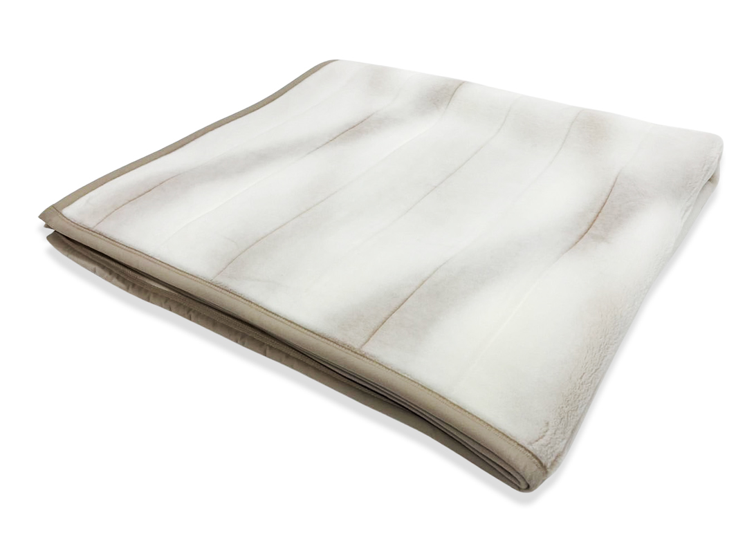 洗濯機OK！ あったかアクリルマイヤー敷毛布 (毛羽部分) シングルサイズ (140×240cm) MS-8 ベージュ [4712]