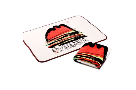 泉大津製 絵画毛布 ひざかけ 糸井忠晴「山河」[0751]