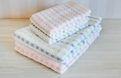 スクエアバスタオル2枚・フェイスタオル2枚セット｜日本製 国産 泉州タオル オススメ 定番 たおる ギフト 贈り物 [3814]