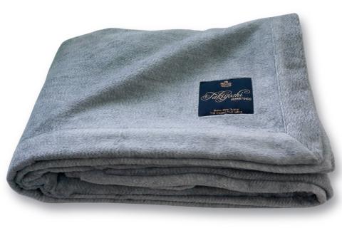 [瀧芳株式会社] シルクリビングケット(毛羽部分)「グレー／シングル」 [0542]