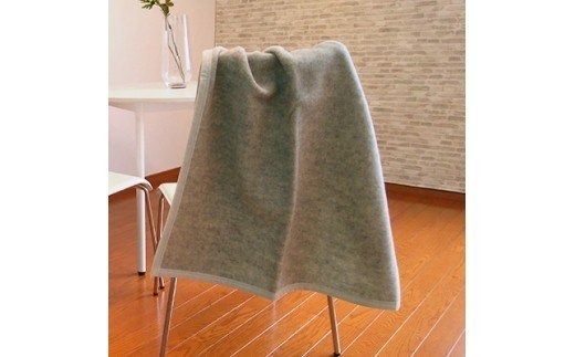 ウール/綿 毛布 ひざ掛け グレー系 [0173]