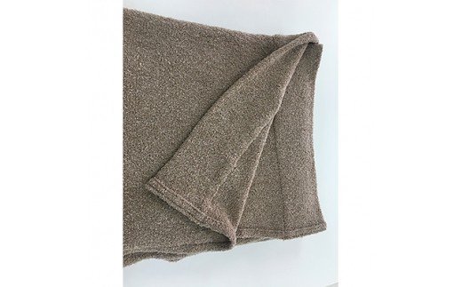 【限定259枚】タスマニアラム75% シルク25% ブークレ ニット毛布 シングル [0229]