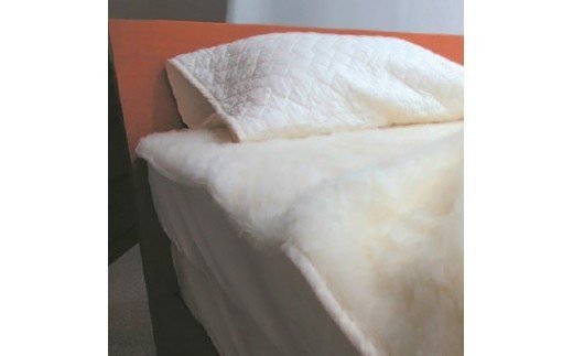 家庭で洗えるムートン調ウールシーツ(ダブル) [0335]