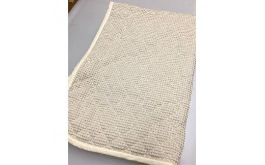 綿100%ワッフル敷パッド ダブル アイボリー [0505]