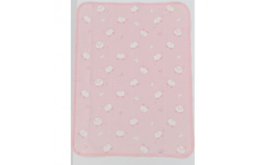 ベビー綿毛布(パンダ柄)ピンク・85×115cm・毛布の町泉大津産 N-PANDA [0712]