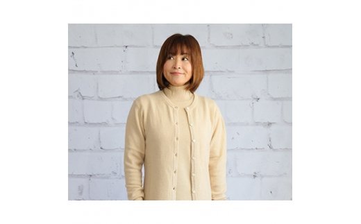 希少ベビーカシミヤ100％ 女性 カーディガン M ベージュ 1枚 20402M BE [0897]