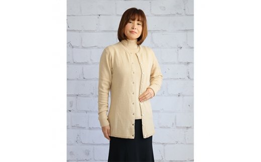 希少ベビーカシミヤ100％ 女性 ロングカーディガン M ベージュ 1枚 20403M BE [0913]