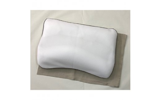 日本の匠の技が光る枕 仰向き寝用まくら 麻100%枕カバー2枚付き [1047]