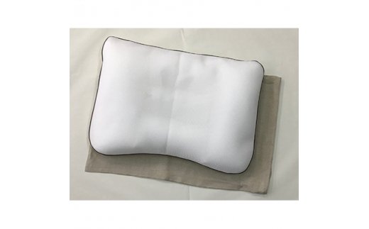 日本の匠の技が光る枕 横向き寝用まくら 麻100%枕カバー2枚付き [1048]