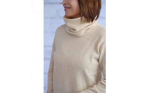 希少ベビーカシミヤ100%洗えるネックウォーマー日本製 Gタイプ ベージュ 1枚 202GBE [1161]