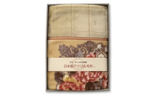 洗える マイヤー衿付合わせ毛布 シングルサイズ(約140×200cm) BSM-15 [1166]