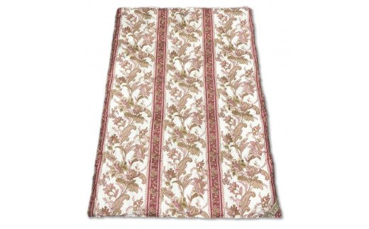 ホワイトダックダウン85%入り(0.3kg使用) 日本製羽毛肌掛けふとん シングルロングサイズ(約150×210cm) ピンク色 NUF-2725 [1167]