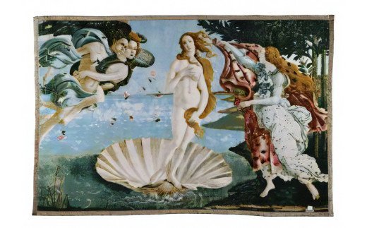 アートブランケット『ビーナスの誕生』サンドロ・ボッティチェッリ「シングル」[1666]◇