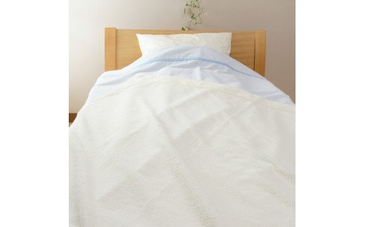 抗ウィルス加工パイルケット シングルサイズ アイボリー [1781]