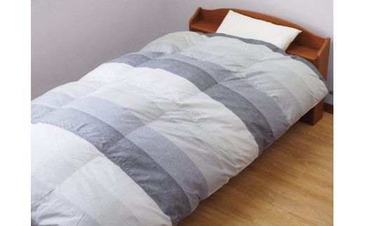 羽毛布団 [シングル] グレー 本掛けふとん ホワイトダック ダウン90% 1.3kg入 R＆B GY [1908]